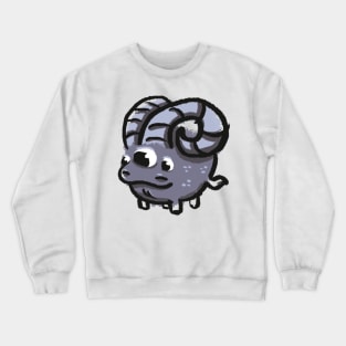 Three-Eyed Ram Doodle Monster Crewneck Sweatshirt